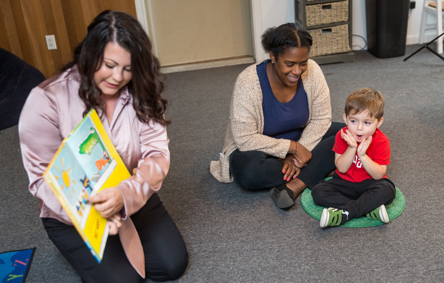 reading to boy