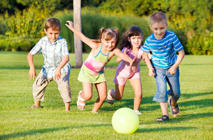 kids playing soccer