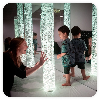 Boy playing in the room at Taloctt center