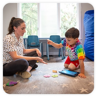 Boy on Speach Therapy at Talcott Center